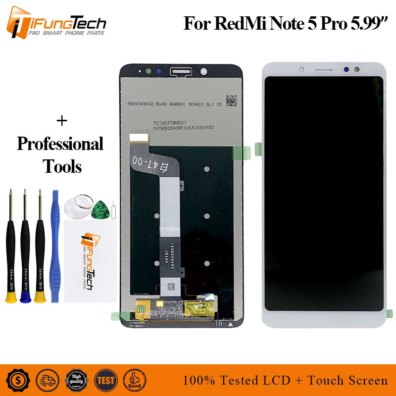 New AAA LCD For Xiaomi Redmi Note 5 Pro LCD Display Touch Screen Digitizer Assembly Replacement For Xiaomi Redmi Note5 5.99Inch
New AAA LCD For Xiaomi Redmi Note 5 Pro LCD Display Touch Screen Digitizer Assembly Replacement For Xiaomi Redmi Note5 5.99Inch