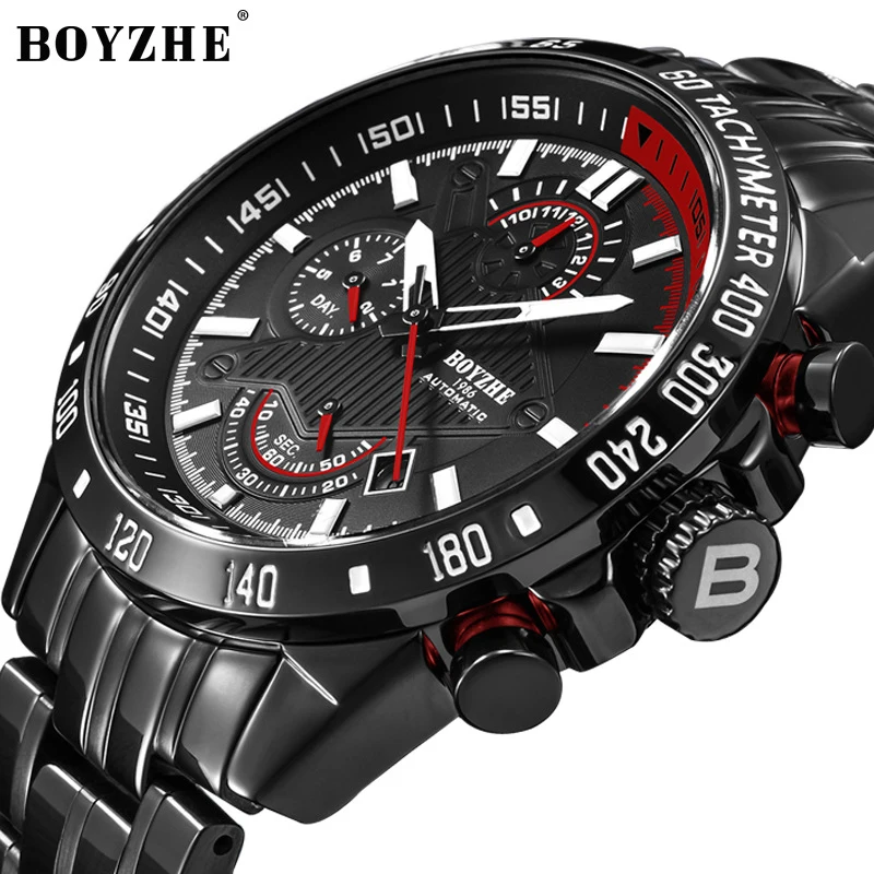 BOYZHE Watch Men Luxury Waterproof Calendar Luminous Pointer Multifunction Mechanical Watches Automatic Watch Men Steel Clock
BOYZHE Watch Men Luxury Waterproof Calendar Luminous Pointer Multifunction Mechanical Watches Automatic Watch Men Steel Clock