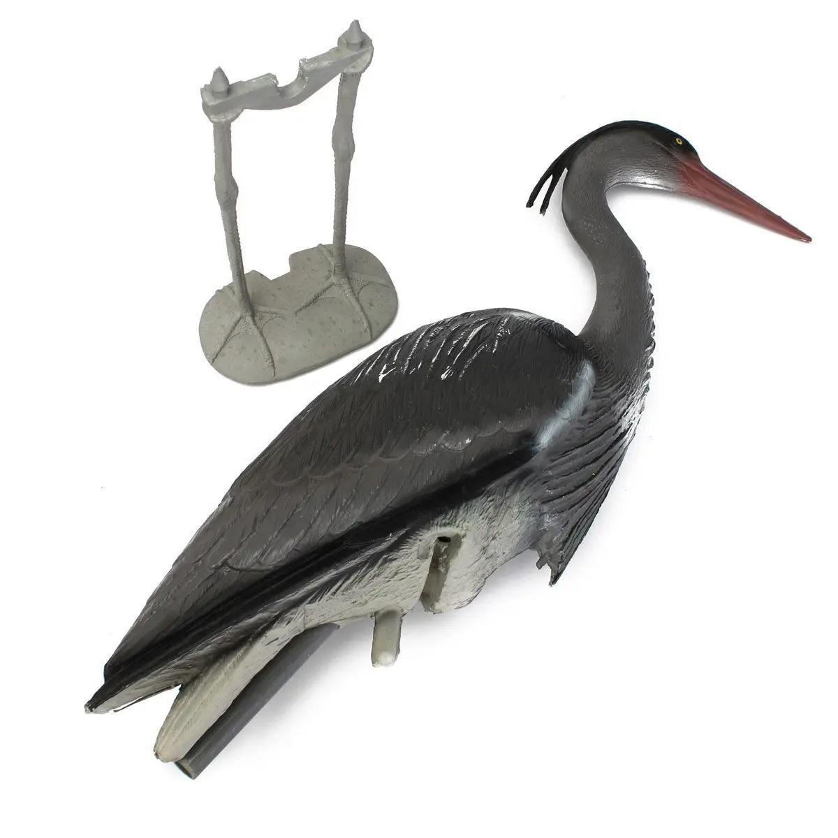 Lifelike Large Plastic Resin Decoy Heron Garden Ornament Bird Scarer Fish Pond Garden decoration