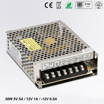 30W Triple output switching power supply 5V 12V -12V 5A 1A 0.5A power suply T-30B High quality ac dc converter
30W Triple output switching power supply 5V 12V -12V 5A 1A 0.5A power suply T-30B High quality ac dc converter