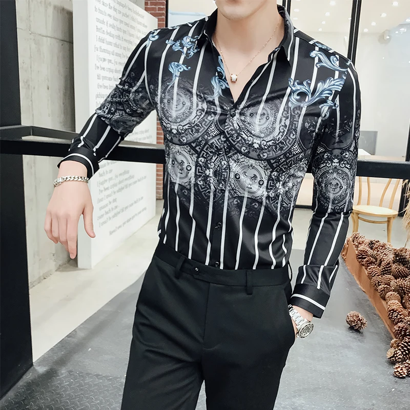 2019 Tops New style High quality pure cotton Casual long-sleeve shirt/Male printing lapel Business shirt/Men's clothing S-XXL
2019 Tops New style High quality pure cotton Casual long-sleeve shirt/Male printing lapel Business shirt/Men's clothing S-XXL