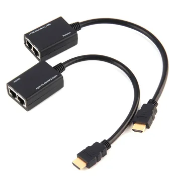 New HDMI Over RJ45 CAT5e CAT6 UTP LAN Ethernet Extender Repeater 1080p 3D HDMI pigtail cables Supports 3D
New HDMI Over RJ45 CAT5e CAT6 UTP LAN Ethernet Extender Repeater 1080p 3D HDMI pigtail cables Supports 3D