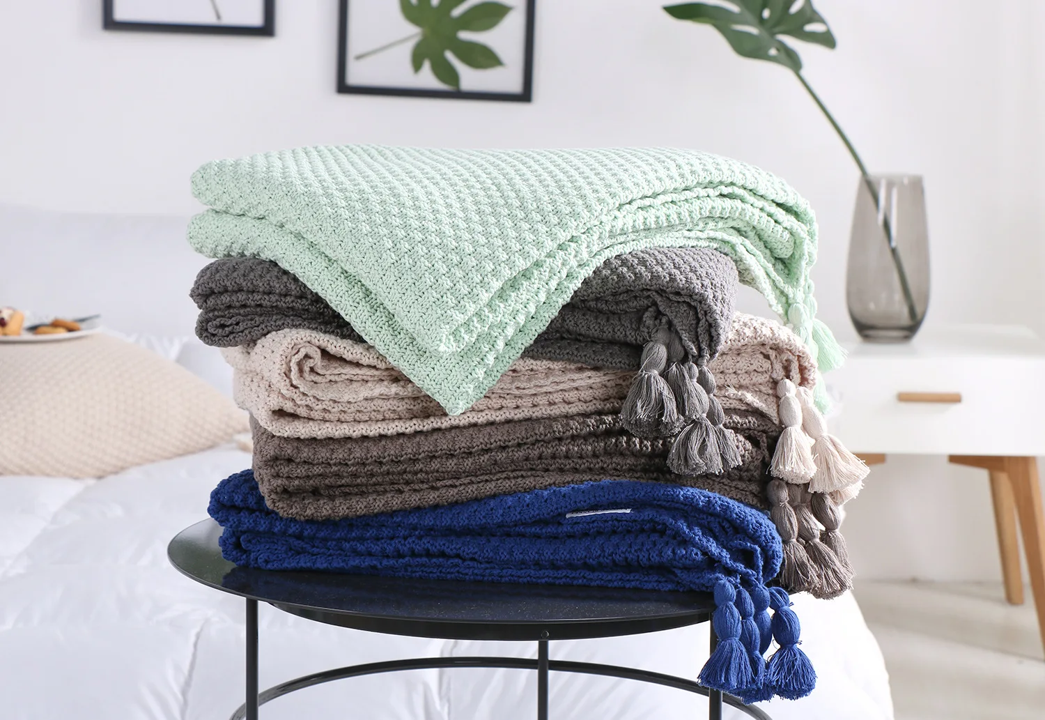 Cotton Knitting Decoration Blanket Concis Modern Nap Sofa Throw Warm Prompt Due To Take In Light And The Monitor Pictures May Have A Slight Chromatism Problem Cautiously If You Mind Please Ask For Customer Service At
