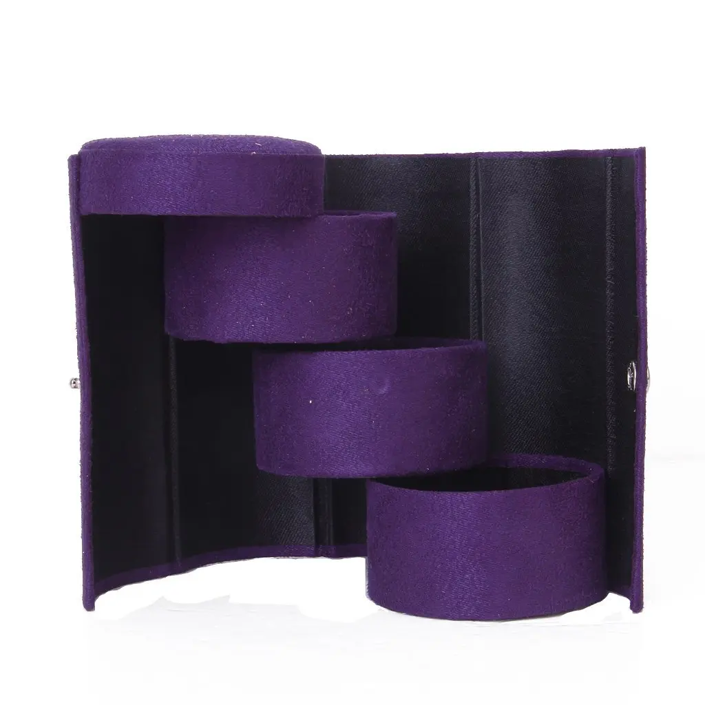 Boite de Rangement des Anneaux Boucles d'oreilles a Trois Couches en Forme de Cylindre - Pourpre
Boite de Rangement des Anneaux Boucles d'oreilles a Trois Couches en Forme de Cylindre - Pourpre