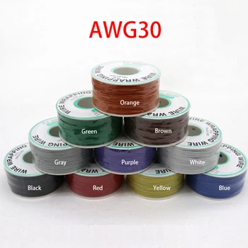 30AWG 30# UL1423 PVC Coated Tin Plated Copper Multicolor PCB Welding OK Single Line Cable Reel Flying Jumper Wrapping Wire
30AWG 30# UL1423 PVC Coated Tin Plated Copper Multicolor PCB Welding OK Single Line Cable Reel Flying Jumper Wrapping Wire