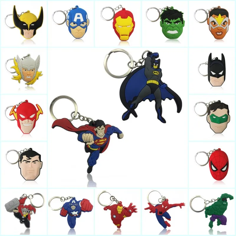 Mixed 40PCS Avengers PVC Keychain Key Ring Superheroes Key Chain Key Holder Cool Spiderman Batman Trinkets Kids Party Gift
Mixed 40PCS Avengers PVC Keychain Key Ring Superheroes Key Chain Key Holder Cool Spiderman Batman Trinkets Kids Party Gift