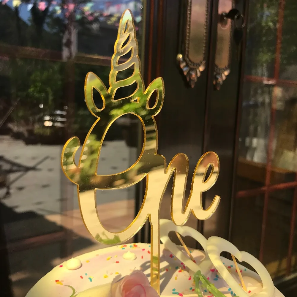One Happy birhtday Gold Silver Unicorn Horns Cake Topper Kids Birthday Cake Decoration Halloween Birthday Party Event Supplies
One Happy birhtday Gold Silver Unicorn Horns Cake Topper Kids Birthday Cake Decoration Halloween Birthday Party Event Supplies