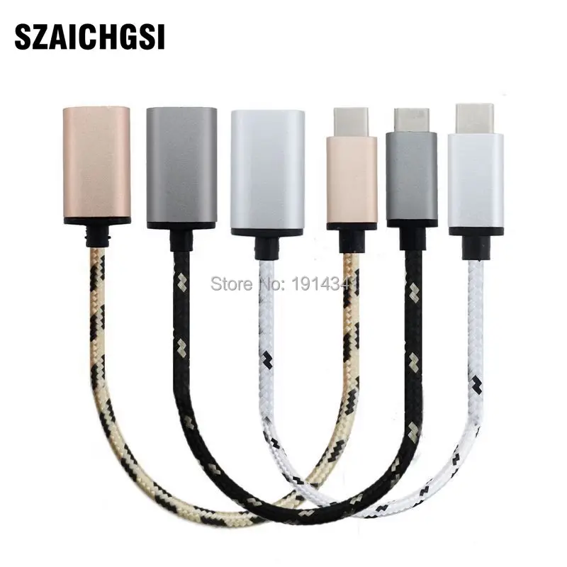 SZAICHGSI USB-C 3.1 Type C Male To USB 3.0 Female Nylon Braided Sync Data Charger OTG Cable Converter For Google Nexus 200pcs
SZAICHGSI USB-C 3.1 Type C Male To USB 3.0 Female Nylon Braided Sync Data Charger OTG Cable Converter For Google Nexus 200pcs