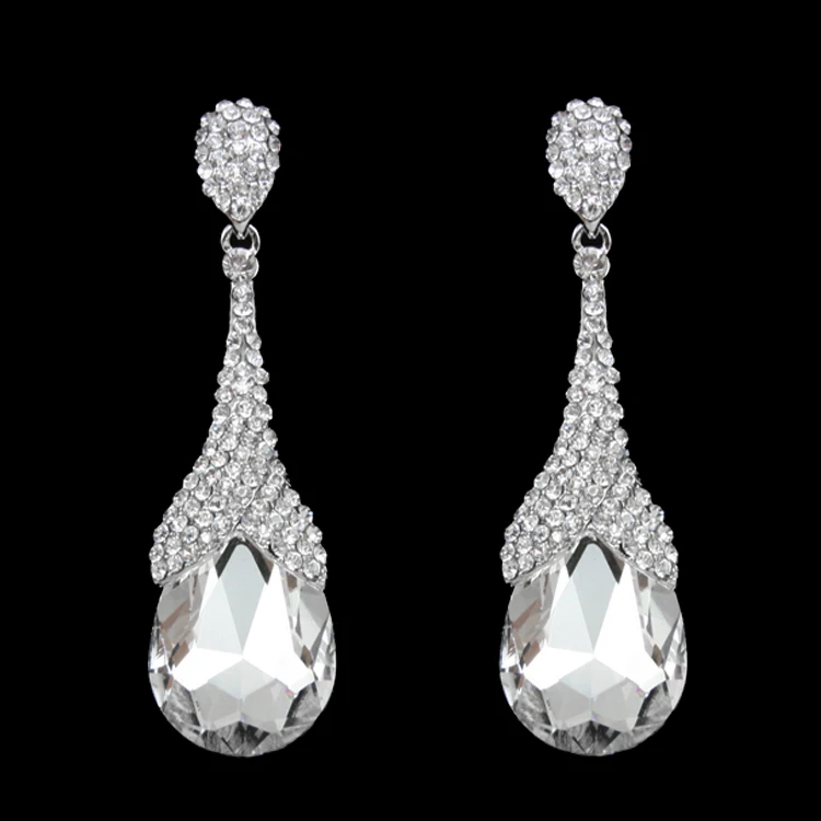 FLOLA Clearance Austrian Big Crystal Drop Earrings Silver Long Wedding Earrings with Stones for Women Accessories ersh27
FLOLA Clearance Austrian Big Crystal Drop Earrings Silver Long Wedding Earrings with Stones for Women Accessories ersh27