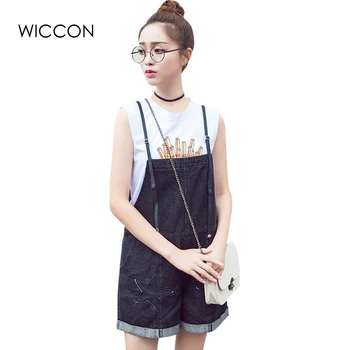 WICCON Loose Wide Leg Cute Star Preppy Style Denim Jumper Jumpsuit Vintage Bodysuit Women Black Hot Sell Summer Bodysuit Women
WICCON Loose Wide Leg Cute Star Preppy Style Denim Jumper Jumpsuit Vintage Bodysuit Women Black Hot Sell Summer Bodysuit Women