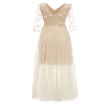Women's new slim-fit v-neck lace embroidery apricot color high-end dress for bridesmaids to wear, for various parties
Women's new slim-fit v-neck lace embroidery apricot color high-end dress for bridesmaids to wear, for various parties
