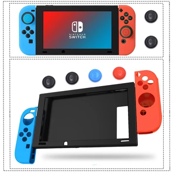 For Nintend Switch Protective Case Silicone Soft Cover Skin with 4 Analog Caps for NintendoSwitch Console and Joy-cons
For Nintend Switch Protective Case Silicone Soft Cover Skin with 4 Analog Caps for NintendoSwitch Console and Joy-cons