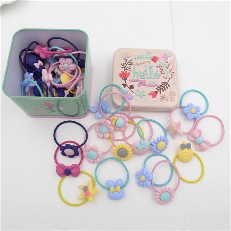 20 sztuk/partia dziewczyny akcesoria do włosów dla dzieci zestaw podarunkowy łuk elastyczne gumki do włosów kwiat pałąk Hairband Floral Hairbands dla dzieci -