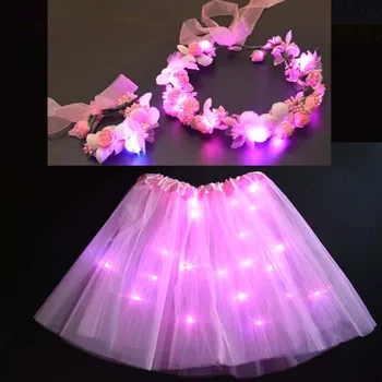 Women Girl Glowing Led Party Flower Crown Wreath Headband Light Tutu Skirt Hairband Wedding Birthday Gift Fairy Princess Wear
Women Girl Glowing Led Party Flower Crown Wreath Headband Light Tutu Skirt Hairband Wedding Birthday Gift Fairy Princess Wear