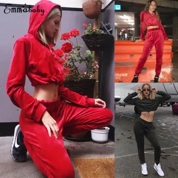 2Pcs Women Tracksuit Hoodies Sweatshirt Pants Sets Sport Wear Casual Suit Sweats
2Pcs Women Tracksuit Hoodies Sweatshirt Pants Sets Sport Wear Casual Suit Sweats