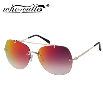 High Quality Aviation Mirror Sunglasses Men Women Rimless Frame 2019 Brand Design Reflective Lens Pilot Sun Glasses Female S075
High Quality Aviation Mirror Sunglasses Men Women Rimless Frame 2019 Brand Design Reflective Lens Pilot Sun Glasses Female S075