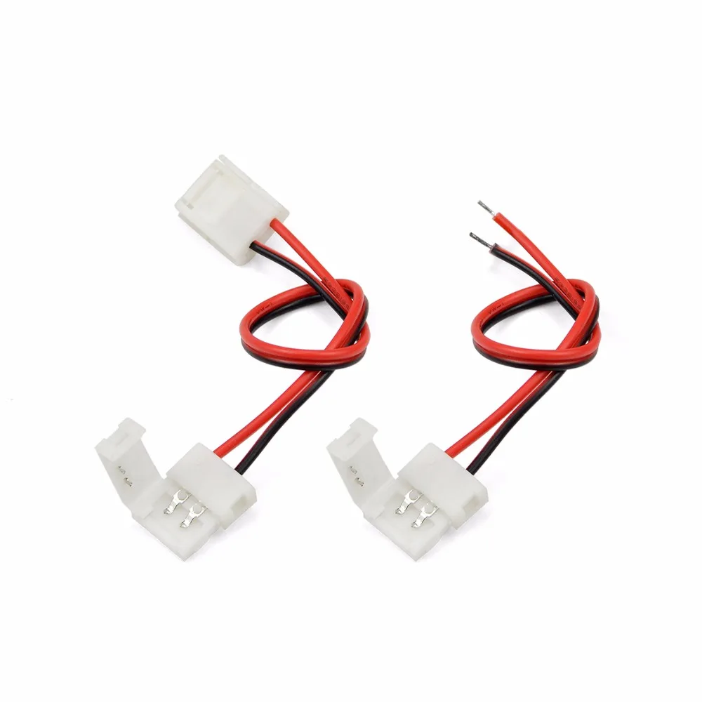 2pin 10 мм 8 разъем светодиодной ленты 5 шт. провода для SMD 5050 5630 5730 Светодиодная лента