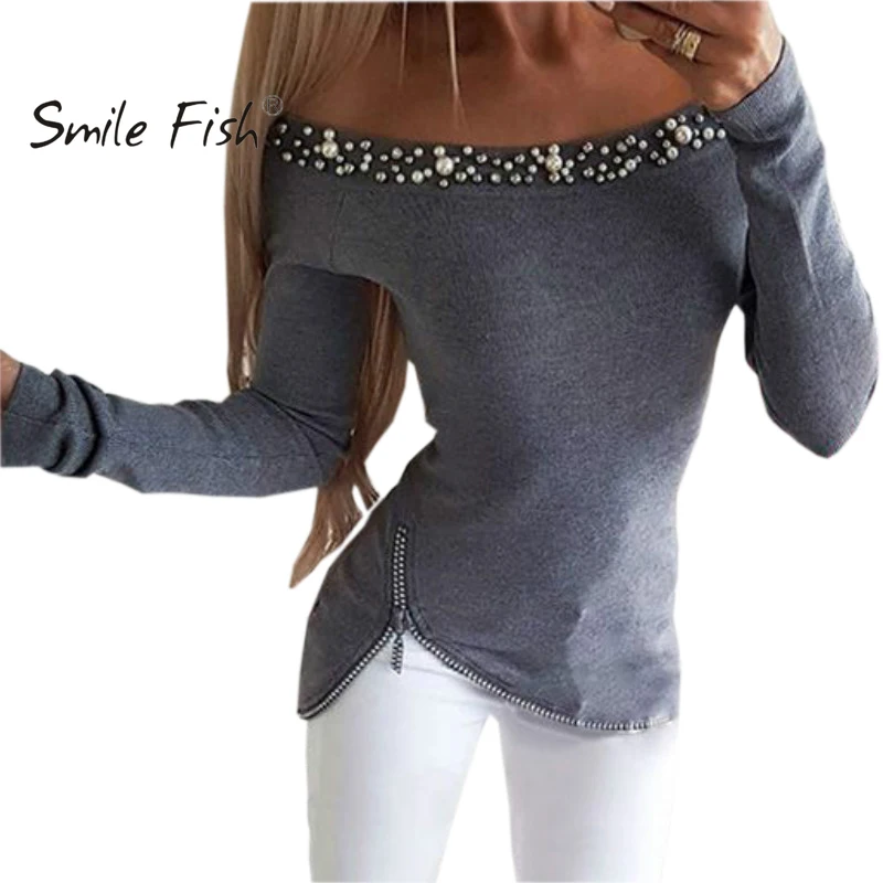 Zipper Blouses Women Off Shoulder Blusas Female Beading Shirt 2019 Spring New Design Fit Long Sleeve Slash Neck Solid Tops M0574
Zipper Blouses Women Off Shoulder Blusas Female Beading Shirt 2019 Spring New Design Fit Long Sleeve Slash Neck Solid Tops M0574