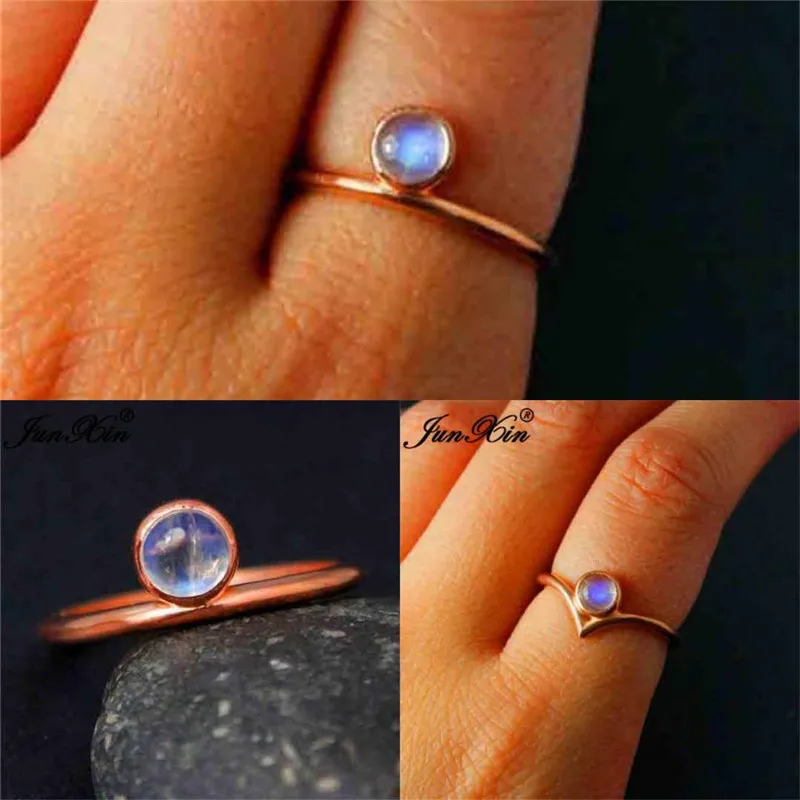 JUNXIN Minimalist Round Moonstone Rings For Women Rose Gold Filled Geometry Triangle Clear Opal Ring Female Stacking Thin Ring
JUNXIN Minimalist Round Moonstone Rings For Women Rose Gold Filled Geometry Triangle Clear Opal Ring Female Stacking Thin Ring