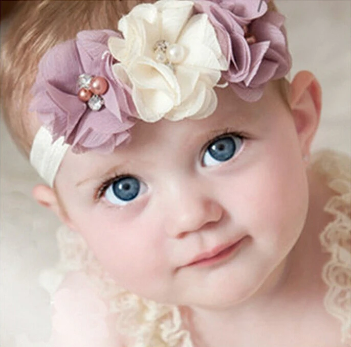 Newborn Chiffon Flower Headbands Pearl Diamond Hair Elastic Bands for Kids Flower hair accessories EASOV W045
Newborn Chiffon Flower Headbands Pearl Diamond Hair Elastic Bands for Kids Flower hair accessories EASOV W045