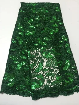 2019 High Quality Nigerian French Lace African Lace Fabric Green Flower Sequined Mesh Lace water soluble lace Party Dress
2019 High Quality Nigerian French Lace African Lace Fabric Green Flower Sequined Mesh Lace water soluble lace Party Dress