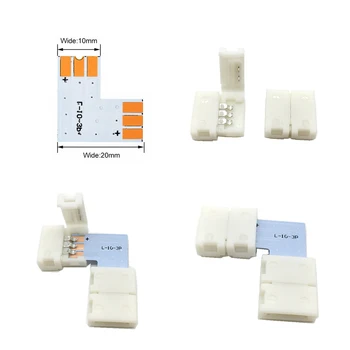 3pin 10mm width L Shape corner Connector solderless led connector For ws2811 ws2812b SK6812 led strip No soldering Ambilight
3pin 10mm width L Shape corner Connector solderless led connector For ws2811 ws2812b SK6812 led strip No soldering Ambilight