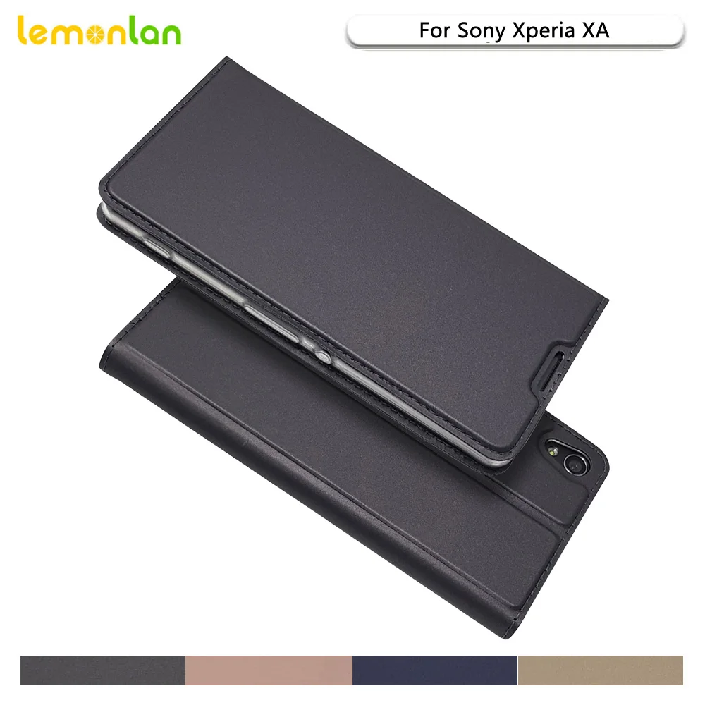Lemonlan для sony XA Роскошный кожаный флип чехол кошелек Обложка Книга телефона Xperia F3111