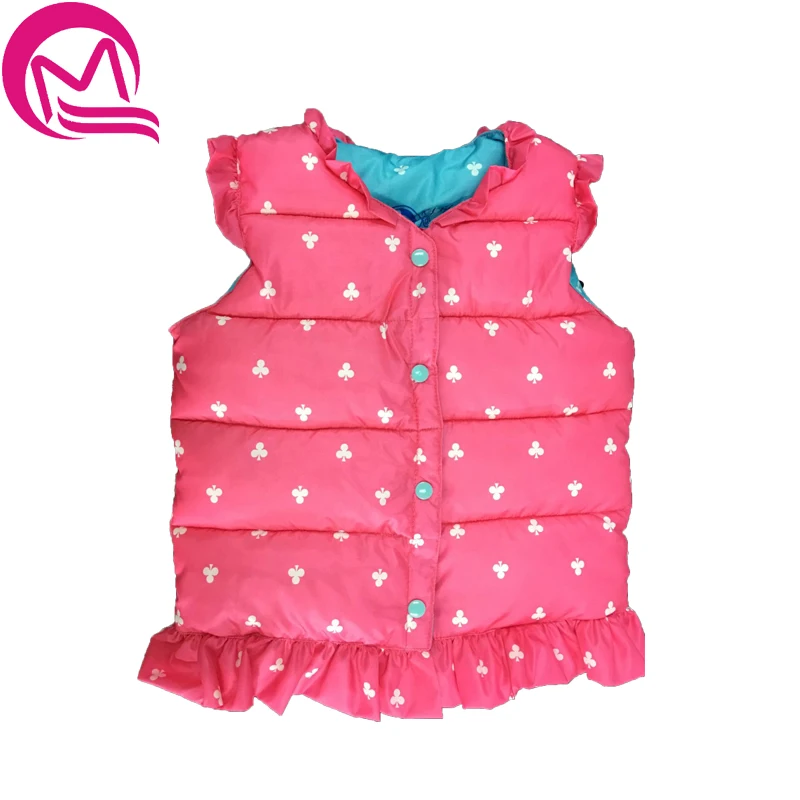 Children Clothing Winter Outerwear&Coats Ruffle Collar Thick Princess Girls Vest Hooded Kids Jackets Baby Girl Warm Waistcoat | Мать и
