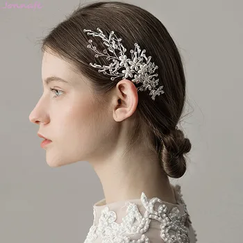Jonnafe Hand wired Silver Color Bridal Pearls Hair Jewelry Rhinestone Wedding Hair Comb Accessories Women Headpiece
Jonnafe Hand wired Silver Color Bridal Pearls Hair Jewelry Rhinestone Wedding Hair Comb Accessories Women Headpiece