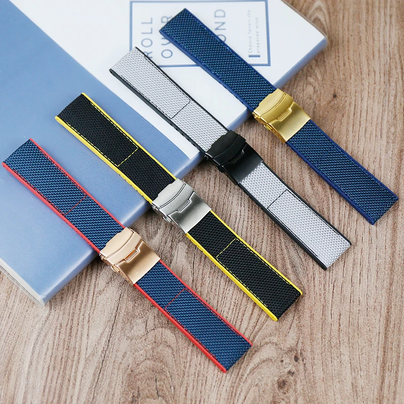 Men's Silicone Nylon Strap Accessories for Breitling Strap Super Ocean Waterproof Watchband Rubber Sports Strap 22mm Buckle
Men's Silicone Nylon Strap Accessories for Breitling Strap Super Ocean Waterproof Watchband Rubber Sports Strap 22mm Buckle