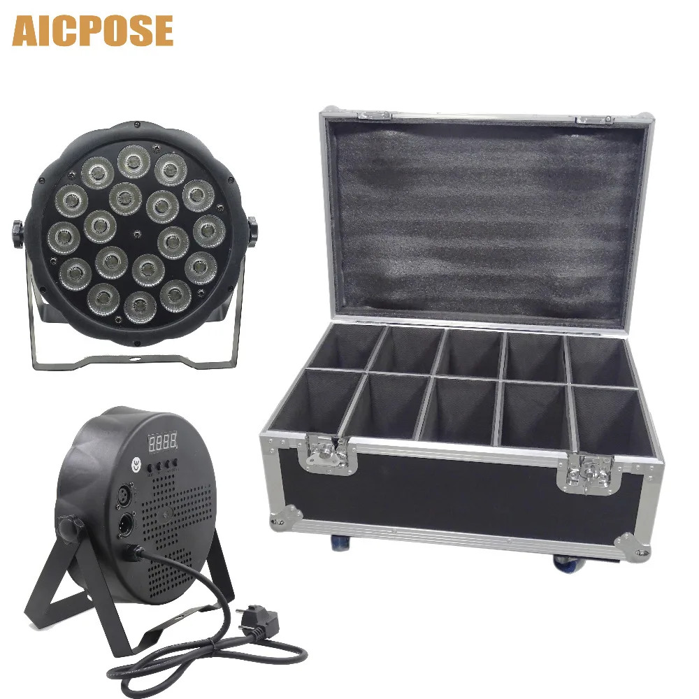 10pcs 18x10W large lens RGBW 4in1 LED par light 18 * 10w with Flig DMX512 control disco stage DJ wedding light with Flight Case
10pcs 18x10W large lens RGBW 4in1 LED par light 18 * 10w with Flig DMX512 control disco stage DJ wedding light with Flight Case