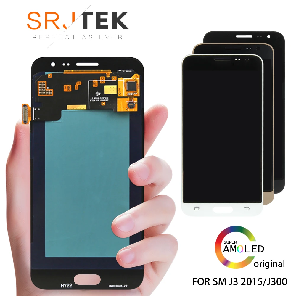 ORIGINAL 5.0'' AMOLED LCD for SAMSUNG Galaxy J3 2015 Display Touch Screen Digitizer Replacement for Samsung J300 J300F J300H LCD
ORIGINAL 5.0'' AMOLED LCD for SAMSUNG Galaxy J3 2015 Display Touch Screen Digitizer Replacement for Samsung J300 J300F J300H LCD
