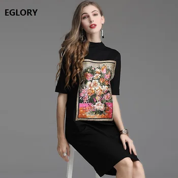 100%Cotton Dress New 2019 Spring Summer High Quality Women Vintage Oil Painting Floral Print Half Sleeve Plus Size Casual Dress
100%Cotton Dress New 2019 Spring Summer High Quality Women Vintage Oil Painting Floral Print Half Sleeve Plus Size Casual Dress