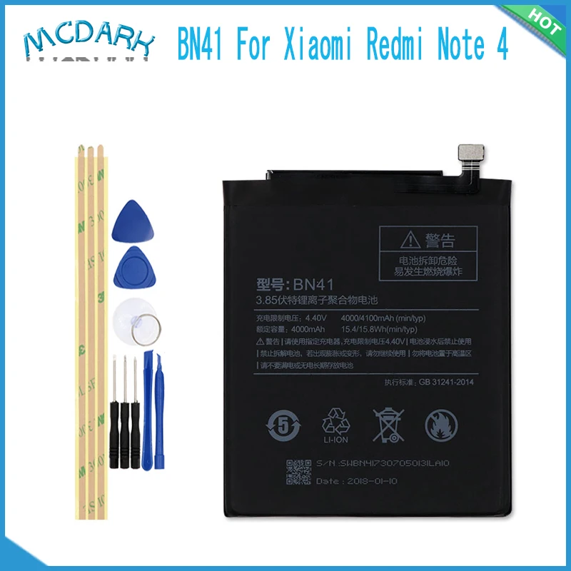BN41 BN36 BM39 BM35 BM3C For Xiaomi Redmi Note 4 Note 4X MTK /Mi4C/Mi 6 /Mi 6X /Mi 7 Battery Bateria Batterij Accumulator+Tools
BN41 BN36 BM39 BM35 BM3C For Xiaomi Redmi Note 4 Note 4X MTK /Mi4C/Mi 6 /Mi 6X /Mi 7 Battery Bateria Batterij Accumulator+Tools