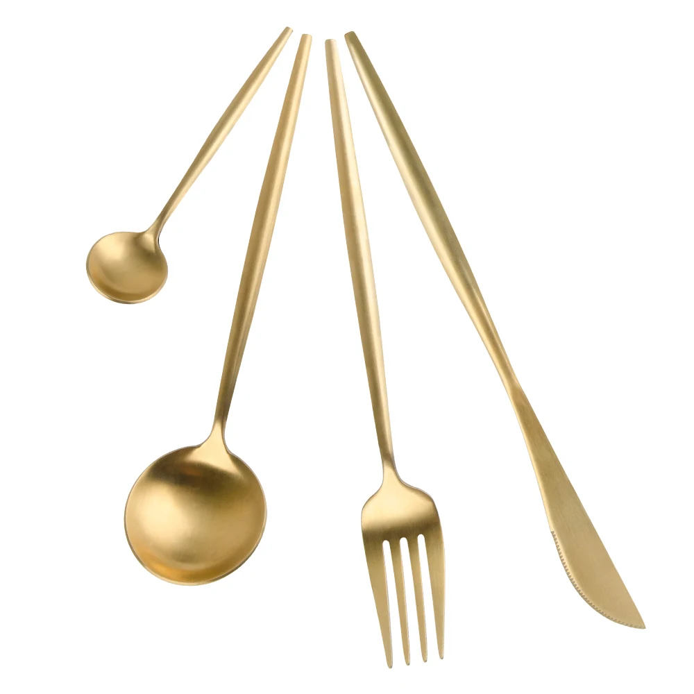 4 Pcs Pure Gold Dinnerware Set Kitchen Food Tableware Dinner Set European Dinnerware Knife 304 Stainless Steel Western Cutlery
4 Pcs Pure Gold Dinnerware Set Kitchen Food Tableware Dinner Set European Dinnerware Knife 304 Stainless Steel Western Cutlery