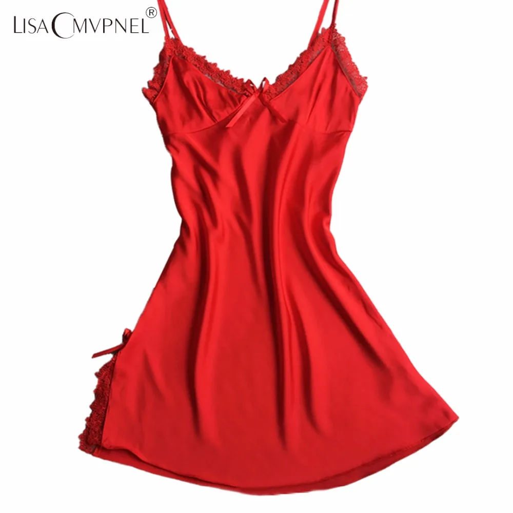Lisacmvpnel Lace Sexy Elegant Women Nightgown Solid Spaghetti Strap V-Neck Female Nightwear
Lisacmvpnel Lace Sexy Elegant Women Nightgown Solid Spaghetti Strap V-Neck Female Nightwear
