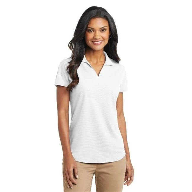 Port Authority L572 Ladies Dry Zone Grid Polo White - 2XL