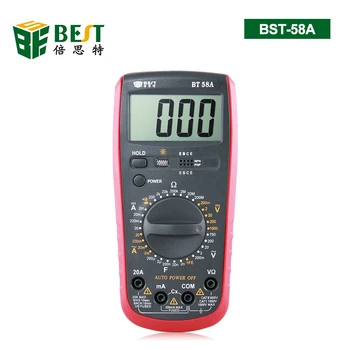 Digital Multimeter Manual Range Multi-function Multimeter Repair Tools + pens BST-58A
Digital Multimeter Manual Range Multi-function Multimeter Repair Tools + pens BST-58A