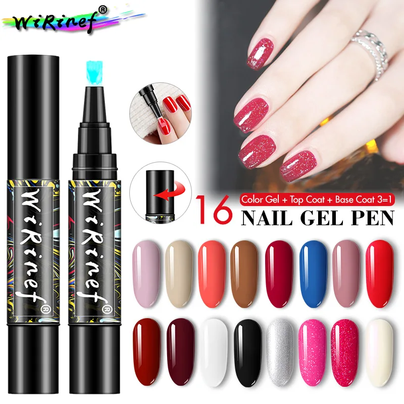 WiRinef Hybrid Gel Varnish Pen Brush No Need Top Base Gel One Step Nail Gel Polish Pen UV Gel Nail Art Varnish Lacquer
WiRinef Hybrid Gel Varnish Pen Brush No Need Top Base Gel One Step Nail Gel Polish Pen UV Gel Nail Art Varnish Lacquer