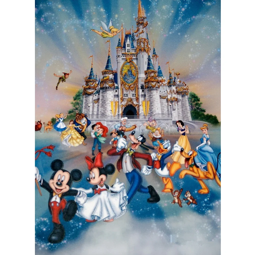 

Cartoon 5D DIY Diamond Painting Disney Castle Mickey Mouse Icon Full Square Drill Diamond Embroidery 3D Diamond Mosaic gift L518