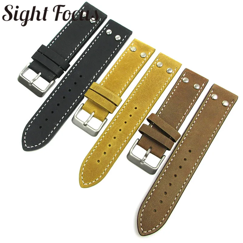 Watchband for Hamilton Aviation Khaki Field 20mm 22mm Crazy Horse Leather Strap Black Belts Watch Bands for Breitling Men Pilot
Watchband for Hamilton Aviation Khaki Field 20mm 22mm Crazy Horse Leather Strap Black Belts Watch Bands for Breitling Men Pilot