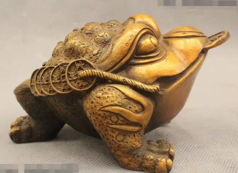 S2164 3" China Feng Shui Bronze Wealth Golden Toad Spittor Money Statue Sculpture discount 30% (C0324)
S2164 3" China Feng Shui Bronze Wealth Golden Toad Spittor Money Statue Sculpture discount 30% (C0324)