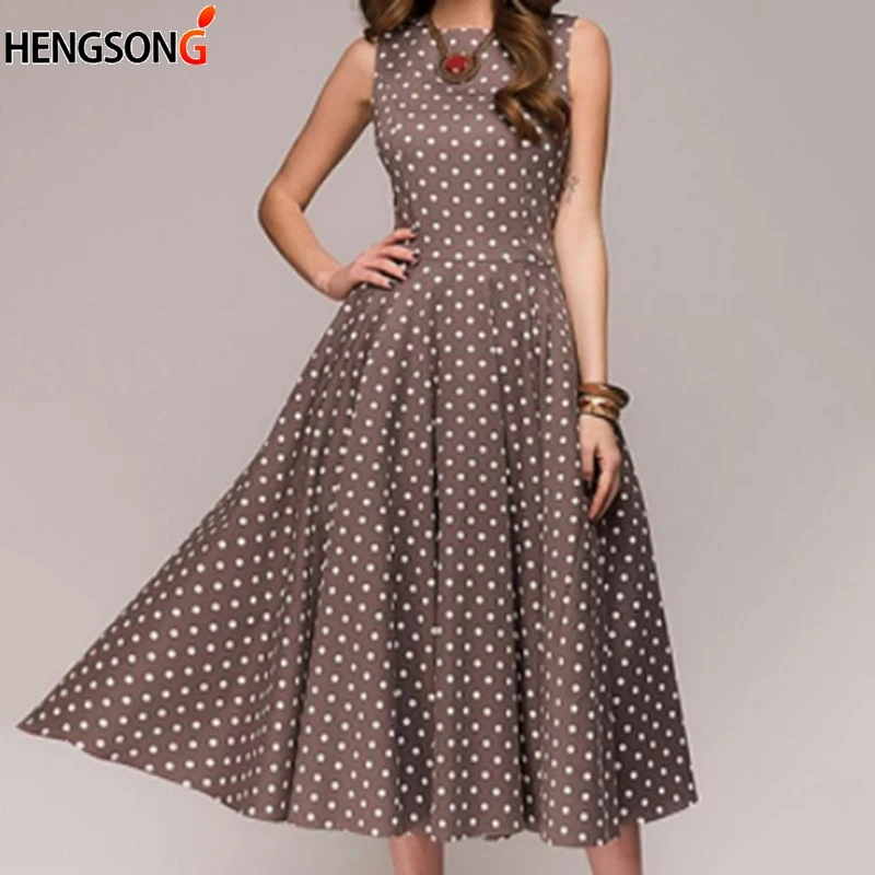 2019 New Summer Women Maxi Dress Long Bohemia Style Wave Point Polka Dot Dress Ladies Dresses Sleeveless Robe Female
2019 New Summer Women Maxi Dress Long Bohemia Style Wave Point Polka Dot Dress Ladies Dresses Sleeveless Robe Female