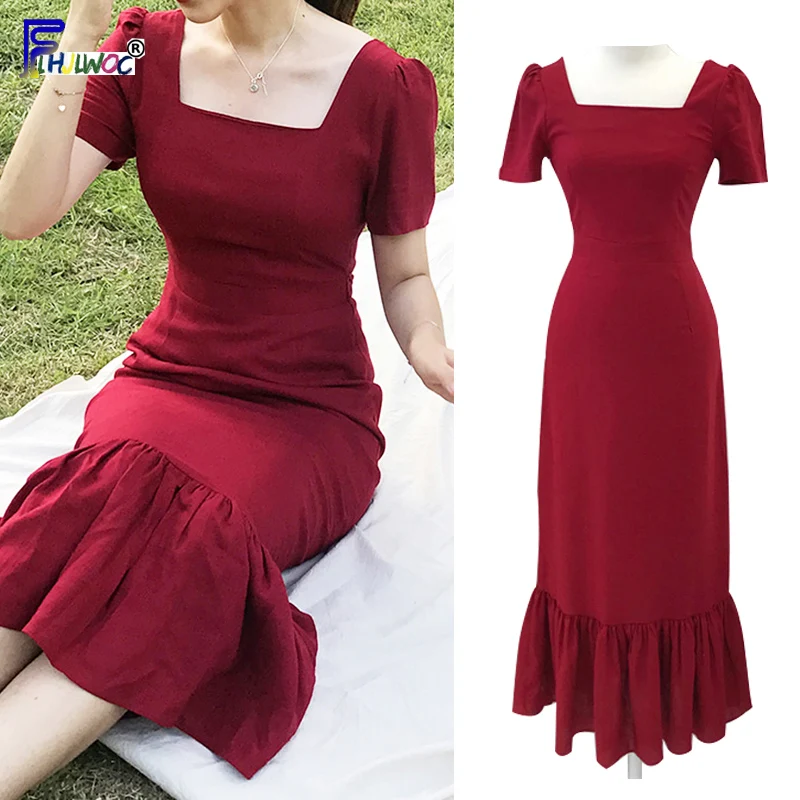 Summer Dresses Long Woman Korea Japan Style Design Clothes Date Holiday Party Red Bow Tie Vintage Ruffled Dress Cotton Linen
Summer Dresses Long Woman Korea Japan Style Design Clothes Date Holiday Party Red Bow Tie Vintage Ruffled Dress Cotton Linen