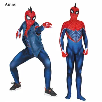 New PS4 Insomniac Hobie Brown PUNK Mask Bodysuit Suit Jumpsuit Zentai Halloween Cosplay Costumes Adult Kids
New PS4 Insomniac Hobie Brown PUNK Mask Bodysuit Suit Jumpsuit Zentai Halloween Cosplay Costumes Adult Kids