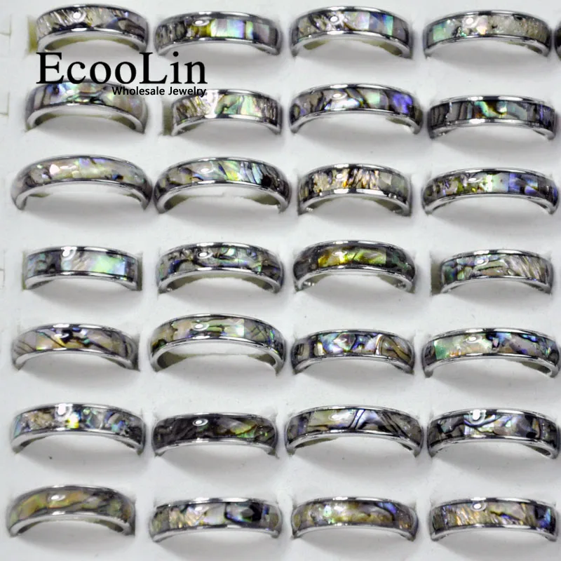 50Pcs EcooLin Brand Fashion Natural Shellfish Abalone Shell 316L Stainless Steel Rings For Women Jewelry Lots Bulk LR4029
50Pcs EcooLin Brand Fashion Natural Shellfish Abalone Shell 316L Stainless Steel Rings For Women Jewelry Lots Bulk LR4029