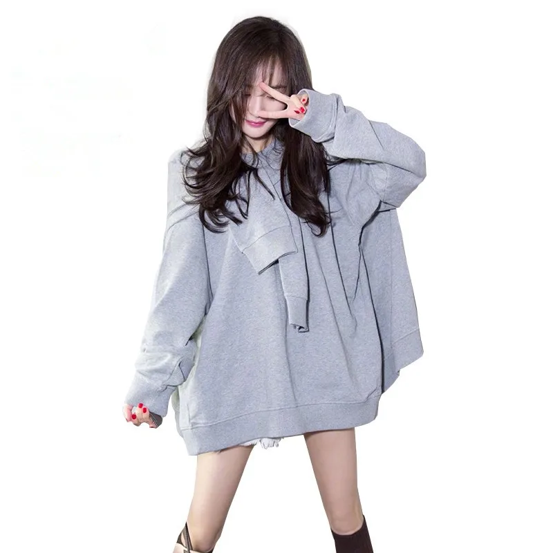 HAMALIEL Oversize Women Gray Sweatshirt 2018 Runway Autumn Long Sleeve Two False Pieces Loose Hoodies Casual O Neck Long Hoodies
HAMALIEL Oversize Women Gray Sweatshirt 2018 Runway Autumn Long Sleeve Two False Pieces Loose Hoodies Casual O Neck Long Hoodies