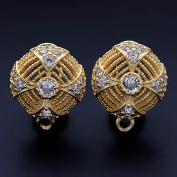 Creative Gold Silver Clip Back Earrings Connector Linkers Micro Pave CZ Circle Base Findings for DIY Tassel Drop Earrings Making
Creative Gold Silver Clip Back Earrings Connector Linkers Micro Pave CZ Circle Base Findings for DIY Tassel Drop Earrings Making