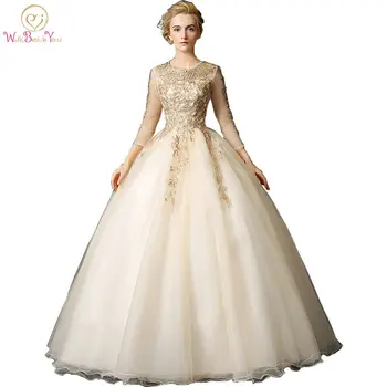 Walk Beside You Gold Quinceanera Dresses vestidos de 15 anos debutante Ball Gowns With Lace Appliques 3/4 Long Sleeves Beaded
Walk Beside You Gold Quinceanera Dresses vestidos de 15 anos debutante Ball Gowns With Lace Appliques 3/4 Long Sleeves Beaded