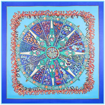 Twill Silk Women Scarf 130*130 cm Euro Peppers Bohemia rose compass Print Square Scarves High Quality Fashion Large Gift Shawls
Twill Silk Women Scarf 130*130 cm Euro Peppers Bohemia rose compass Print Square Scarves High Quality Fashion Large Gift Shawls